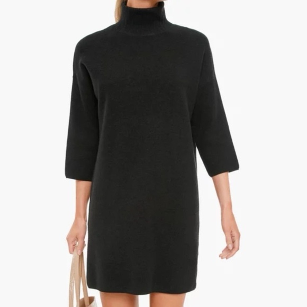 Pomander Place Vivianne Black Noir Turtleneck Dress, size Medium